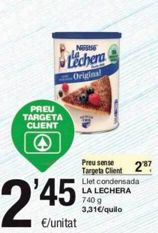 SPAR Fragadis Llet condensada la lechera oferta