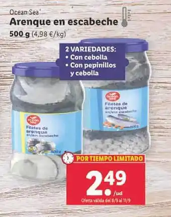 Lidl Ocean sea arenque en escabeche oferta