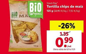 Lidl Snack day tortilla chips de maíz oferta