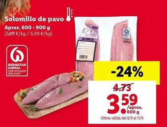 Lidl Solomillo de pavo oferta