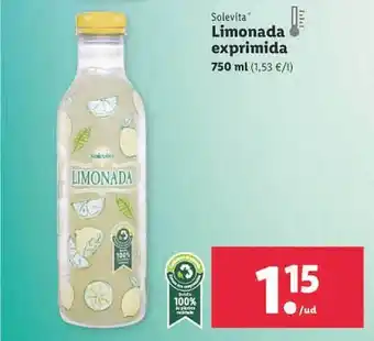 Lidl Solevita limonada exprimida oferta