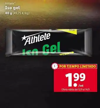 Lidl Athlete iso gel oferta
