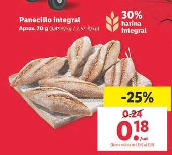 Lidl Panecillo integral oferta