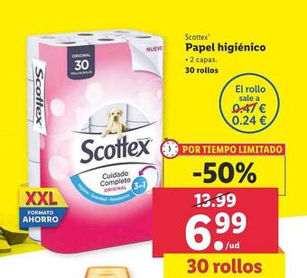 Lidl Scottex papel higiénico oferta