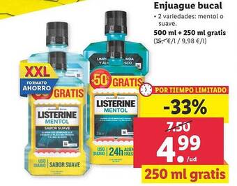 Lidl Enjuague bucal oferta