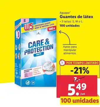 Lidl Aquapur guantes de látex oferta