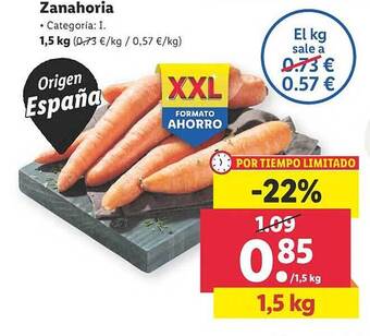 Lidl Zanahoria oferta