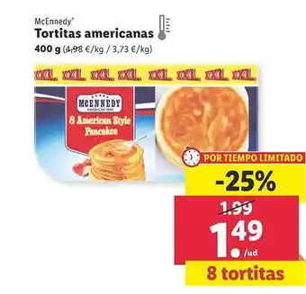 Lidl Mcennedyy tortitas americanas oferta