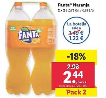 Lidl Fanta naranja oferta