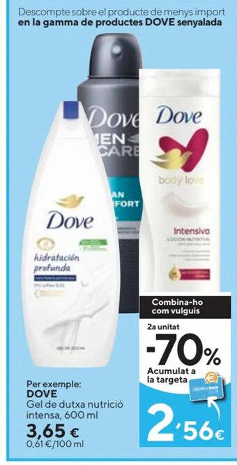 Claudio Dove Gel de dutxa nutrició intensa oferta