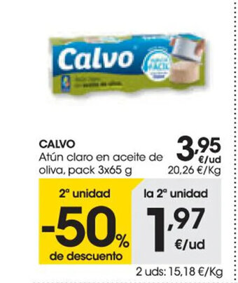 Aliprox Calvo Atún claro en aceite de oliva oferta