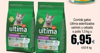 FROIZ Comida gatos Ultima esterilizados salmón y cebada o pollo oferta