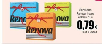 FROIZ Servilletas Renova 1 capa colores oferta