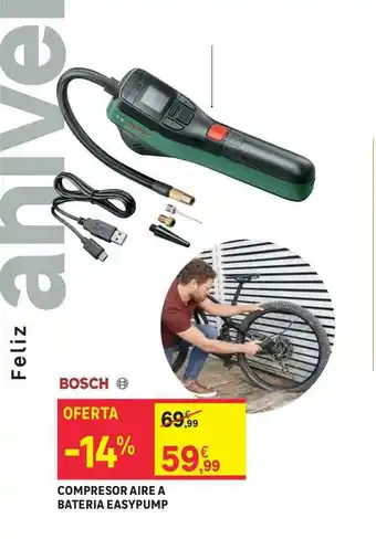 Leroy Merlin Compresor Aire A Bateria Easypump Bosch oferta