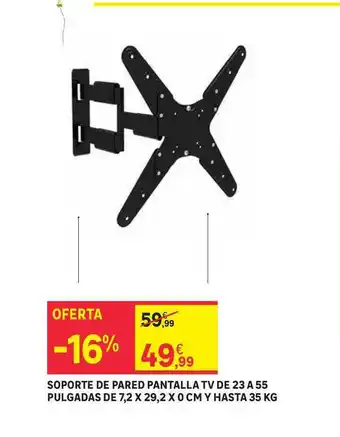 Leroy Merlin Soporte De Pard Pantalla Tv De 23 A 55 Pulgadas De 7.2x29.2x0 Cm Hasta 35 Kg oferta