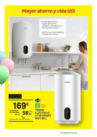 Leroy Merlin Termo Elétrico Htw Smart Wifi 80L oferta