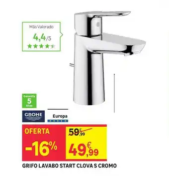 Leroy Merlin Grohe Grifo Lavabo Start Clova S Cromo oferta