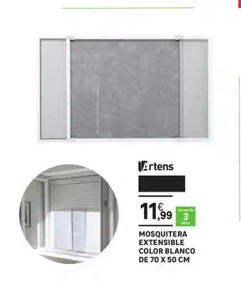 Leroy Merlin Artens Mosquitera Extensible Color Blanco De 70x50 Cm oferta