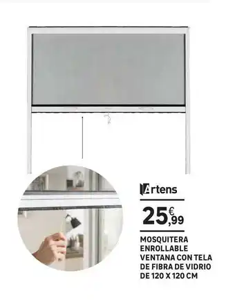 Leroy Merlin Artens Mosquitera Enrollable Ventana Contela De Fibra De Vidrio De 120x120 Cm oferta