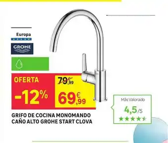 Leroy Merlin Grohe Grilo De Cocina Monomando Caño Grohe Start Clova oferta