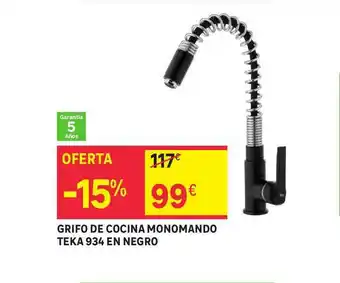 Leroy Merlin Grifo De Cocina Monomando Teka 934 En Negro oferta