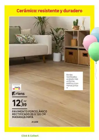 Leroy Merlin Artens Pavimento Porcelónico Rectificado 20 X 120 Cm Managua Haya oferta