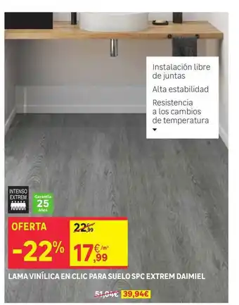 Leroy Merlin Lama Vinílica En Clic Para Suelo Spc Extrem Daimiel oferta