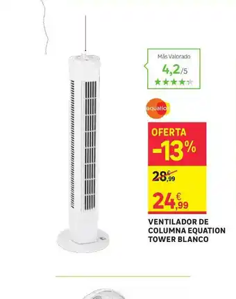 Leroy Merlin Equation Ventilador De Columna Tower Blanco oferta