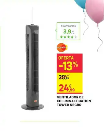 Leroy Merlin Equation Ventilador De Columna Tower Negro oferta