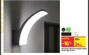 Leroy Merlin Inspire Aplique A Red Exterior Lakko 10 W 4.000 K Ip44 oferta