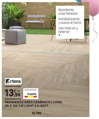 Leroy Merlin Artens Pavimento Gres Cerámico Living Light C3-soft oferta