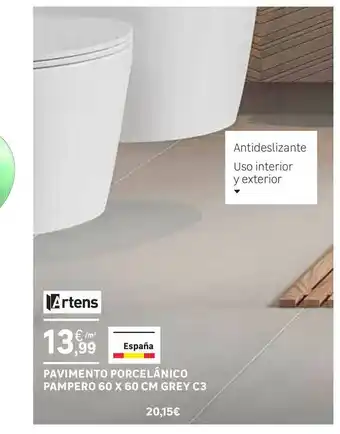 Leroy Merlin Artens Pavimento Procelánico Pampero Grey C3 oferta