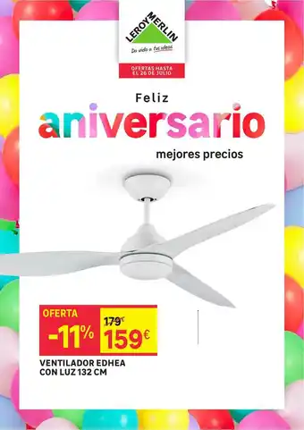 Leroy Merlin Ventilador Edhea Con Luz oferta