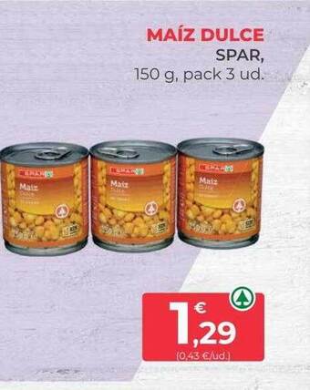SPAR Gran Canaria Maíz dulce spar oferta