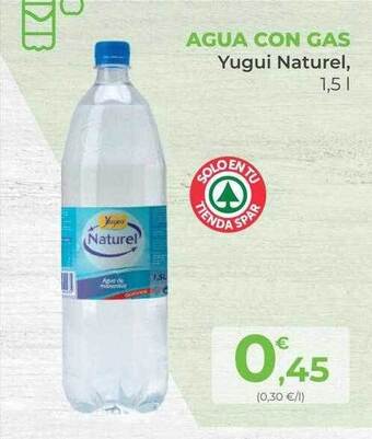 SPAR Gran Canaria Agua con gas yugui naturel oferta