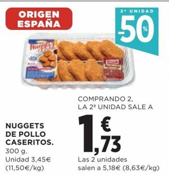 Hipercor Nuggets de Pollo Caseritos oferta