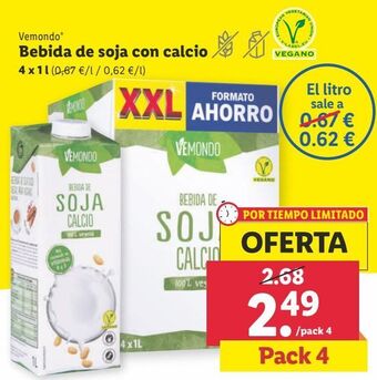 Lidl Bebida de soja con calcio oferta