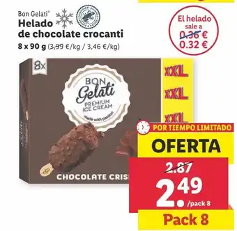 Lidl Helado de chocolate crocanti bon gelati oferta