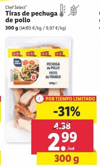 Lidl Tiras de pechuga de pollo oferta