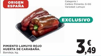 Hipercor Pimiento Lamuyo Rojo Huerta De Carabana oferta