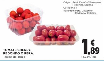 Hipercor Tomate Cherry Redondo o Pera oferta