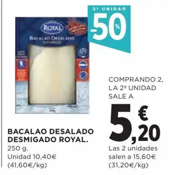 Hipercor Bacalao Desalado Desmigado Royal oferta