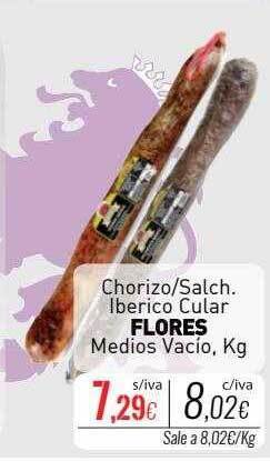 Chorizo salch. iberico cular flores