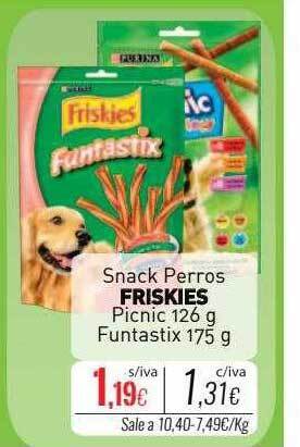 Cuevas Cash Snack perros friskies picnic funtastix oferta