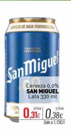Cuevas Cash Cerveza 0.0% san miguel oferta