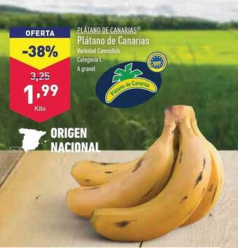 ALDI Plátano de canarias plátano de canarias oferta