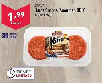 ALDI Elpozo 'burger' mixta 'american bbq' oferta