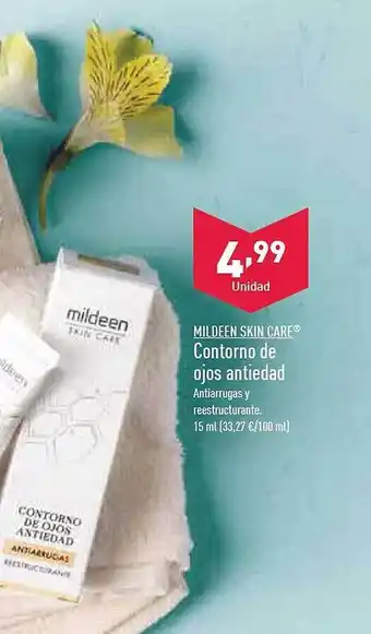 ALDI Mildeen skin care contorno de ojos antiedad oferta