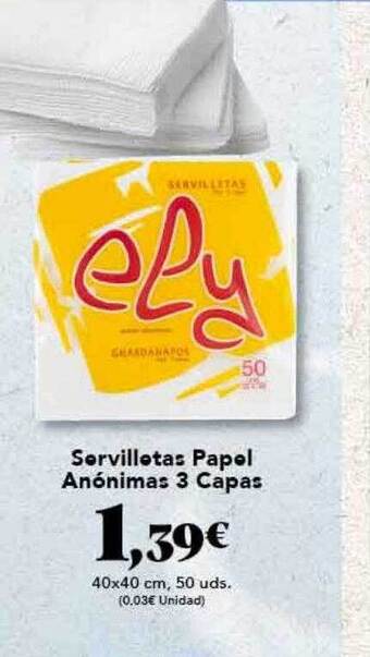Gadis Servilletas papel anónimas 3 capas oferta
