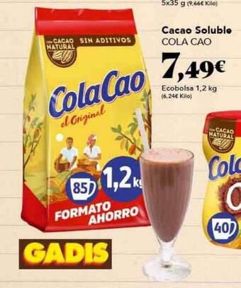 Gadis Cacao soluble cola cao oferta
